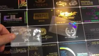 A Transparent Plastic Business Card with a clear watermark