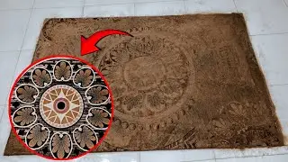 Dirt Flooded Persian carpet Manual deep cleaning Asmr