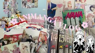 fan artbooks, manga unboxing, reading, redecorating | animanga vlog 🥀