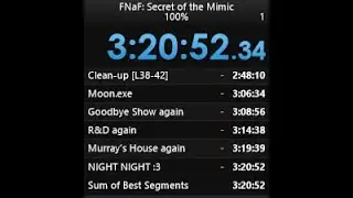 FNaF SotM Inbounds 100% WR Speedrun in 3:20:52