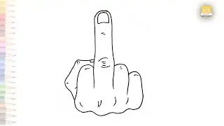 Middle finger drawing video easy | dibujo del dedo medio | How to draw Middle finger drawing