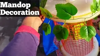 Mandop decoration idea/Saraswati puja mandop sajane ki tarika