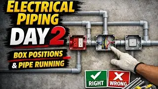 Fastest Way to Learn Electrical Piping: Day 2 Pipe Running & Box Layout Tutorial