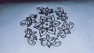 Simple 🌺 easy design ll traditional 🌺 muggulu ll festival 🌺 designs ll Rangoli 🌺 designs ll muggulu 