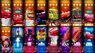 MegaMix Lightning McQueen EXE vs Siren Head vs Bus Eater vs Spider Thomas Train EXE vs Minions EXE