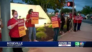 Sutter Roseville nurses protest staffing shortage with candlelight vigil
