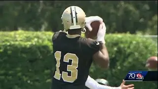 Michael Thomas makes his 2019 training camp debut after inking richest contract for a receiver