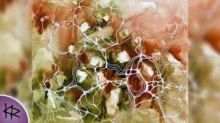 white lines over WATERCOLOR, neurographic ink - testing ACRYLIC INK & PAINT PENS, brush prep - 217