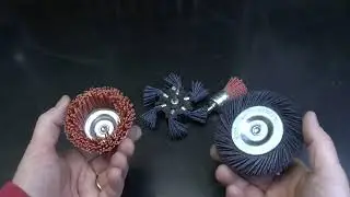 Spazzole abrasive in nylon da trapano/mandrino lucidatura metalli