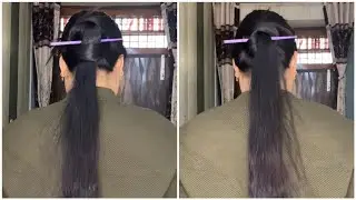 Hair Stick Low Ponytail Hairstyle Tutorial Ideas 
