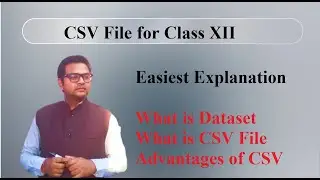 What is CSV file and its Advantages? For Computer Science class XII