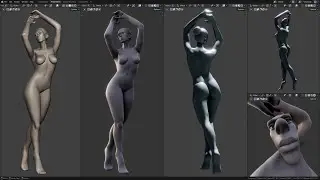 Female Gesture Sculpt Practice but prettier