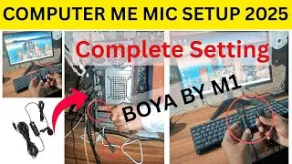 How To Setup Boya BY-M1 Mic On Computer |  Connect External Microphone To PC | Boya Mic Connect PC