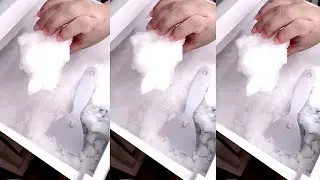 ICE EATING SOFT CRUNCHY DRY FRESH FROST VIEW ASMR