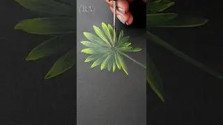 💡 SIMPLE Brush Strokes 🍃 Round Brush Painting #Youtubeshorts #shorts #art