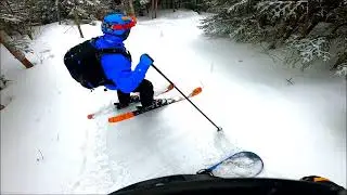 Wright Mountain ski trail descent, Chasing Lil' Candeed Episode 3