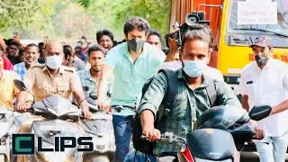 Thalapathy Vijay mass cycle ride to election voting   photos viral!