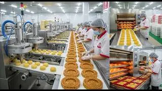 B&ecirc;n trong nh&agrave; m&aacute;y: Quy tr&igrave;nh sản xuất b&aacute;nh nướng Trung Thu tại Th&aacute;i Nguy&ecirc;n (To&agrave;n bộ quy tr&igrave;nh)