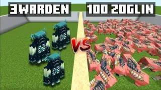 40 Zoglin Vs 10 Warden In Minecraft |