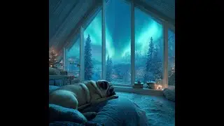 ✨ 7 HOURS of PEACE: Cozy Pug Sleeps to Northern Lights & Soothing Piano for Insomnia