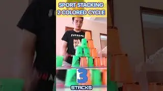A Potential Fast 2 Colored Sport Stacking Freestyle Cycle in 6.301 Seconds! #cupstacking#fast#shorts