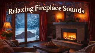 Relaxing Fireplace Sounds 🔥 4K Cozy Winter Night for Sleep