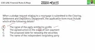 CISI UAE Financial Rules & Regulations Exam Revision (Chapter 7) (CISI Training & Courses)