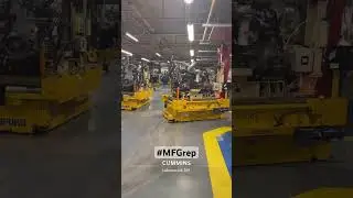Massive Engines, Effortlessly Moved by Robots #manufacturing #oem #robot #engine #live #shorts #easy