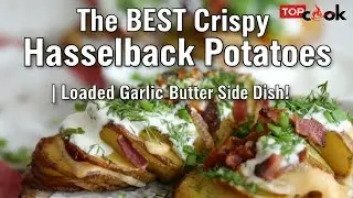🚨 The BEST Crispy Hasselback Potatoes Recipe | Loaded Garlic Butter Side Dish!