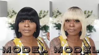 $14 SUMMER BOB|| MODEL MODEL CLEAN CAP WIG NUMBER 17|| PUT ON AND GO||MUST HAVE!!!