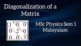 Diagonalization of a Matrix| Mathematical Physics| Sem 1| MSc Physics| Malayalam| KU