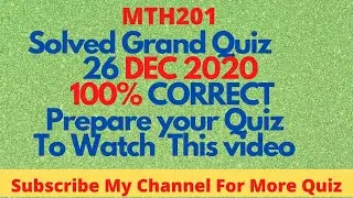 Mth201 Grand Quiz Solved|Mth201 grand  Quiz fall 2020 |mth201 Quiz  solution