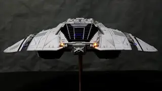 Battlestar Galactica Cylon Raider model kit part 2 completed