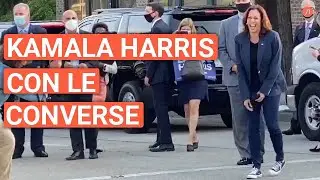 Kamala Harris in Wisconsin con le Converse, le immagini che hanno spopolato in rete