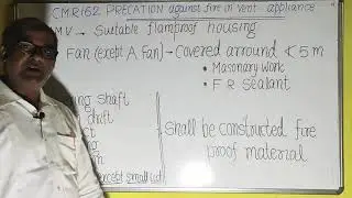 PRECAUTIONS AGAINST FIRE IN VENTILATION APPLIANCE | CMR 162 | COAL MINING | R P PANDEY