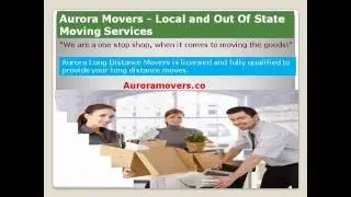 Aurora Movers | Local Moving Services