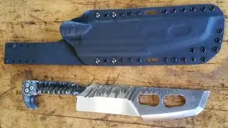 Multi-purpose survival knife - Cut/Sharpness test