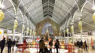 COLON MARKET in Valencia Spain 2023 4k