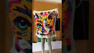 #Custom cat portrait #rug #tuftingrugs #diy