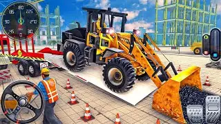 Real Road Construction JCB Simulator - Bridge Road Builder City Excavator Loading - Android GamePlay