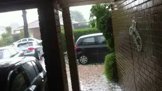 25 December 2011 Hailstorm Melbourne Pergola Getting Destroyed