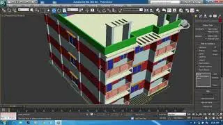 Project 2-5, Array for Typical Floor, Roof Placement, Ground Floor Plan Import, 3ds Max Tutorial- 37