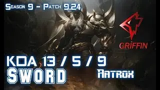 GRF Sword AATROX vs JAYCE Top - Patch 9.24 KR Ranked