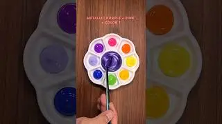 Metallic Purple VS Rainbow Color = Satisfying #colormixing #satisfying #arttenka