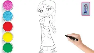 How to Draw Chutki from Chhota Bheem : Chhota Bheem Characters Drawing for kids