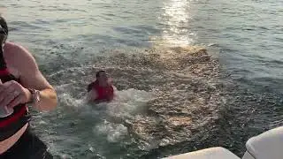 Gary Nicholas great back flip off the swim deck!