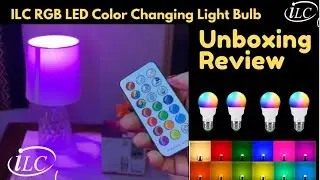 ILC RGB LED Remote Controlled Color Changing Light Bulbs. Amazon find | Review and Unboxing.