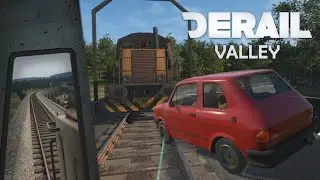 Trains in VR | Derail Valley - Turntable, Fiat 126 & Bridge | Oculus Quest 2