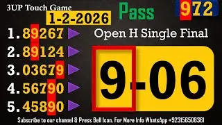 Thailand Lottery 3UP Open H Single Game | Full and Final Update | VIP Tips 1-2-2026