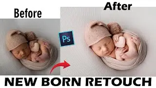 Newborn Baby Retouching in Photoshop &ndash; Smooth Skin, Blemish Removal & Natural Skin Tone Tutorial